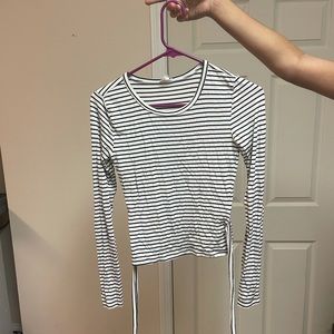 Striped cropped Long sleeve #garage